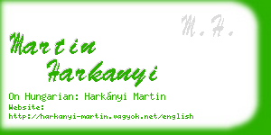 martin harkanyi business card