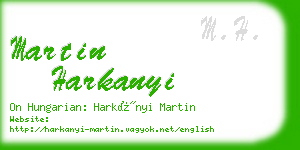 martin harkanyi business card